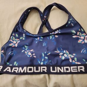 Under Armour Women's Navy Floral Sports Bra